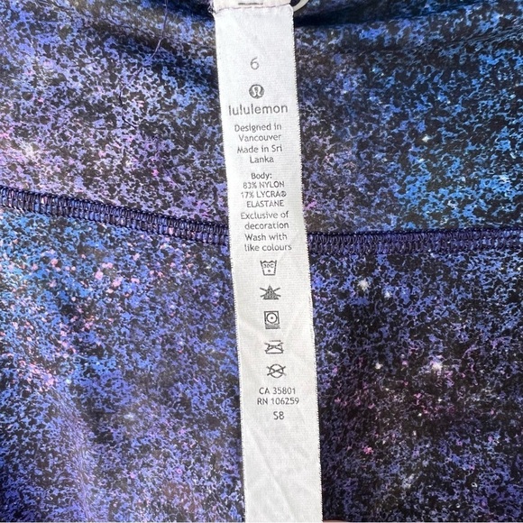 Lululemon RARE Fast Free Tight II 25" Nulux Polar Lights Blue Multi Celestial 6 - Picture 7 of 12